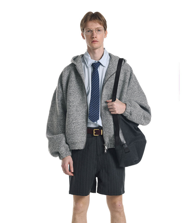 Wool Blend Color Yarn Sweatshirt