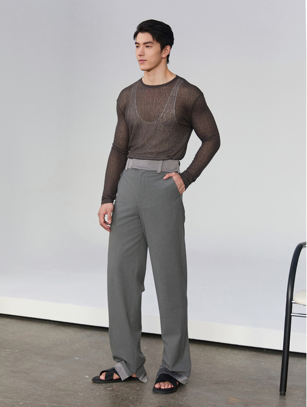 Gender-Neutral Waist Panel Casual Pants