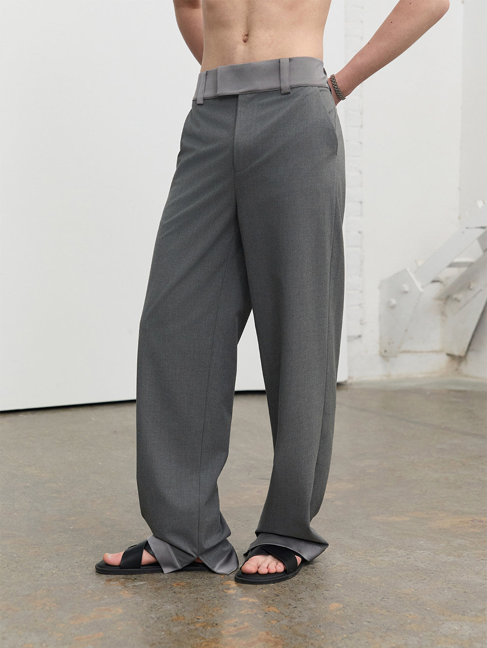 Gender-Neutral Waist Panel Casual Pants