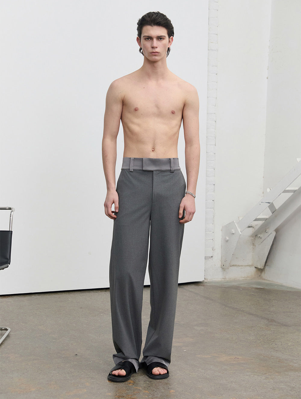 Gender-Neutral Waist Panel Casual Pants