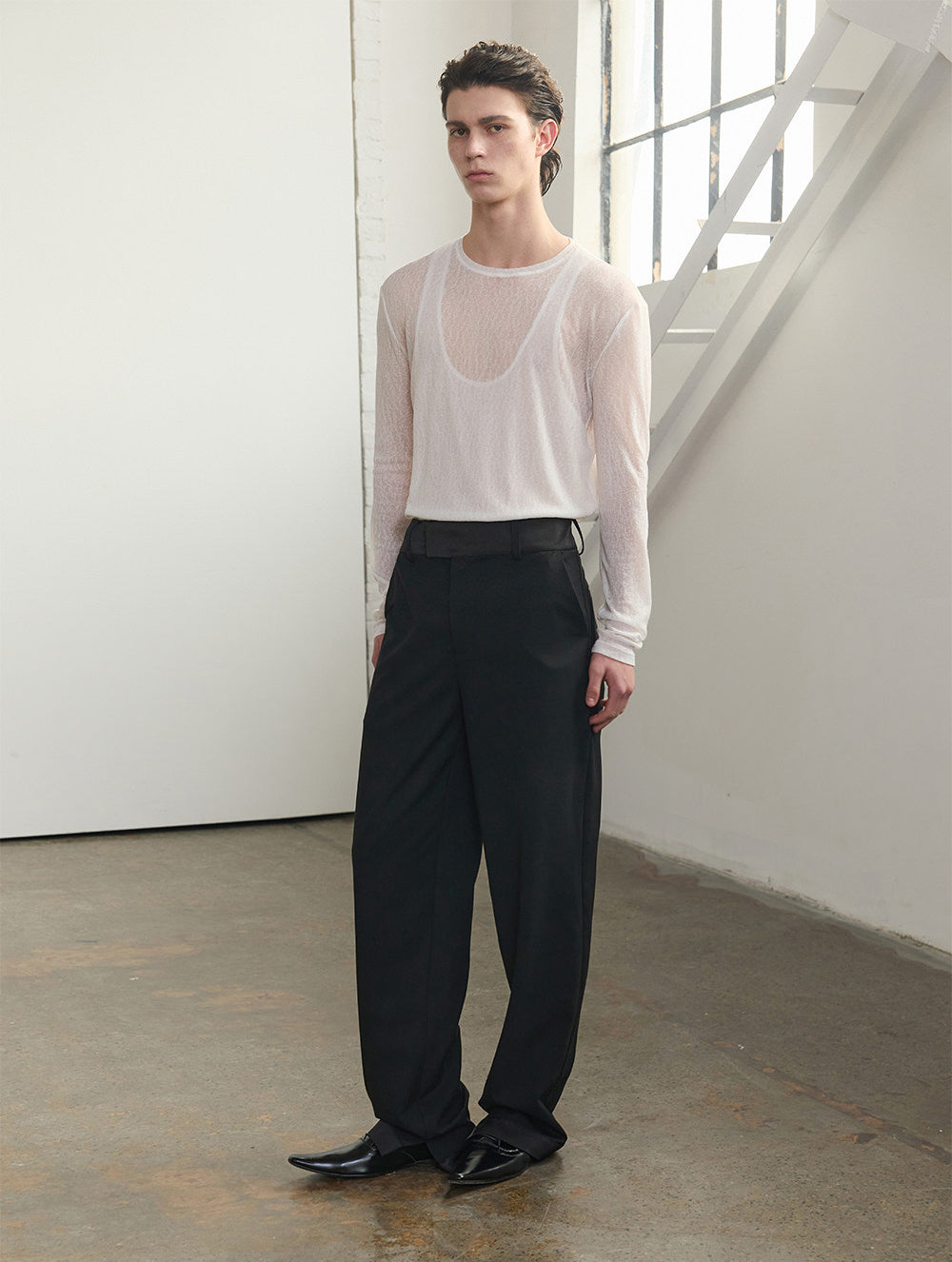 Gender-Neutral Waist Panel Casual Pants