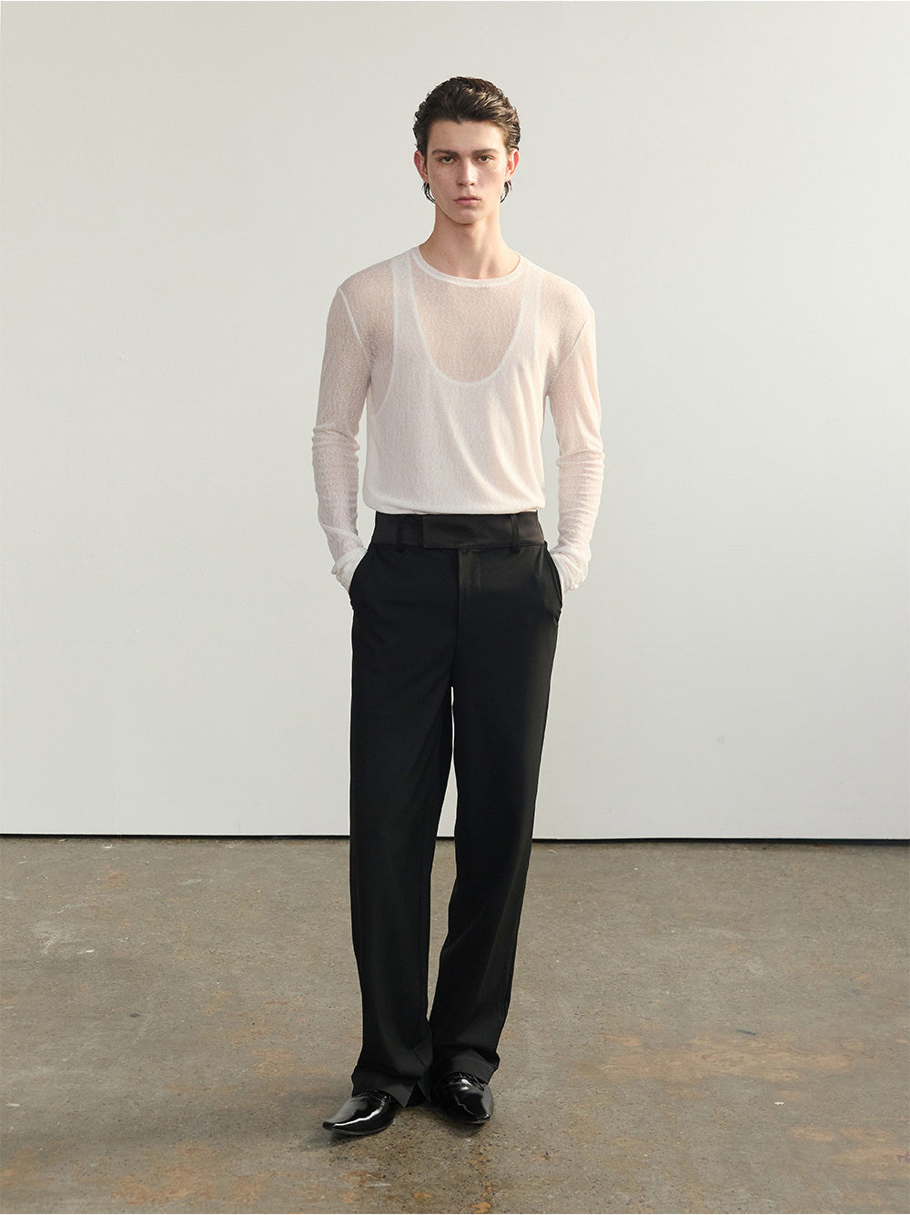 Gender-Neutral Waist Panel Casual Pants