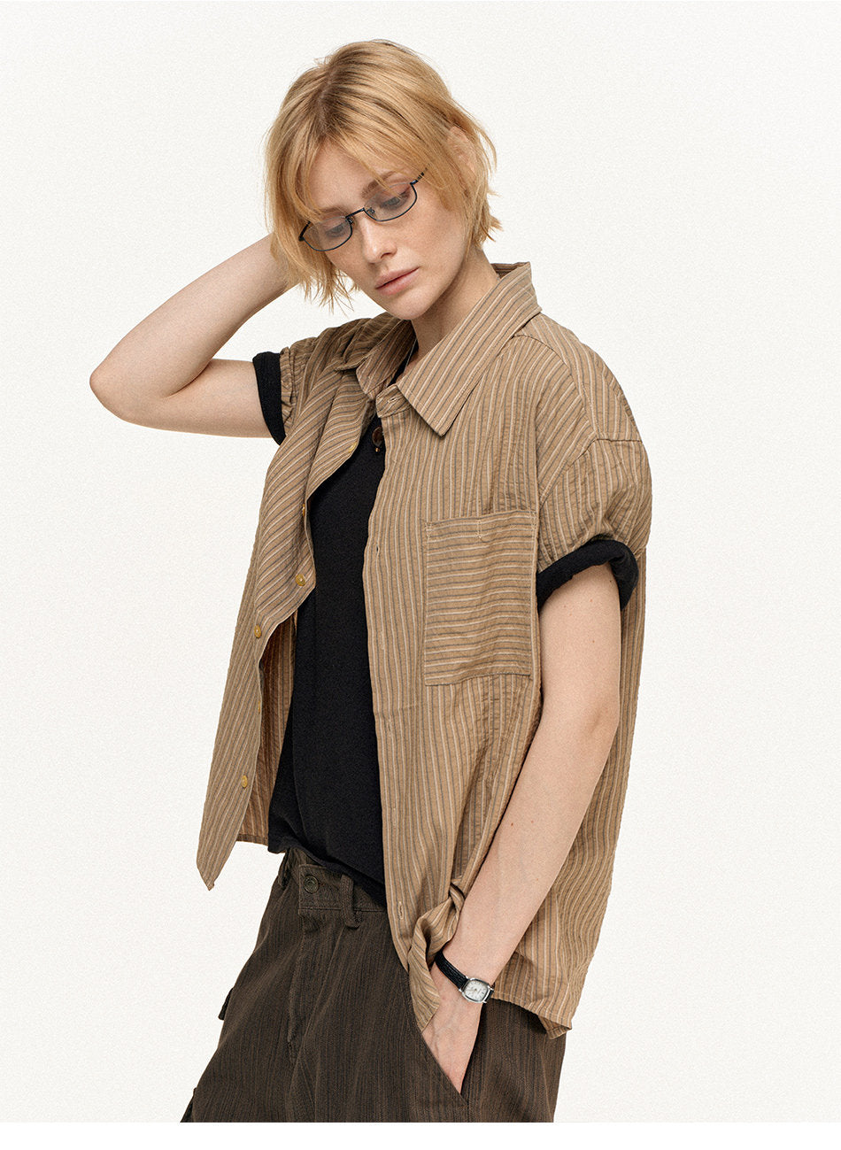 Unisex Vintage Striped Shirt