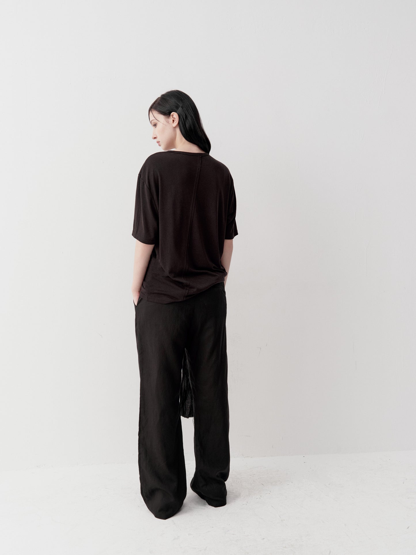 Casual Pants with an Asymmetrical Waistband
