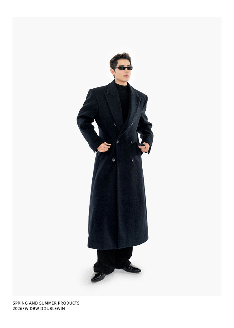 Wool-Blend Long Coat