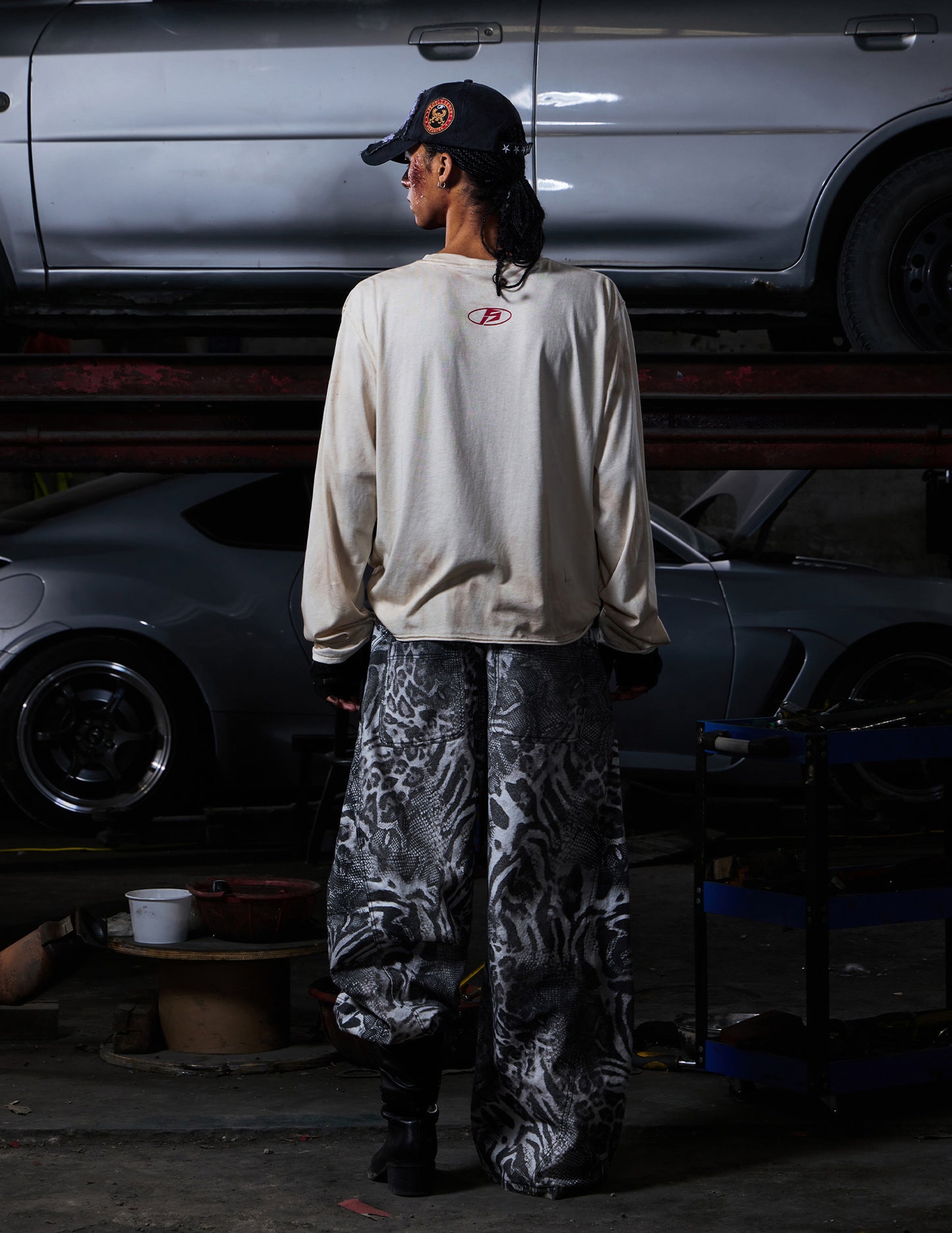 Print Gradient Jeans