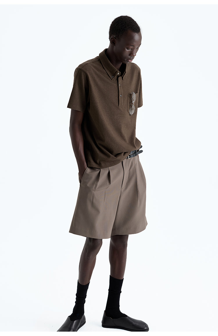 Cotton blend polo shirt