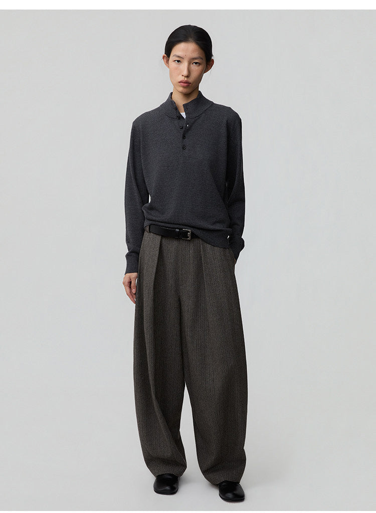 Loose-Fit Tapered Casual Pants