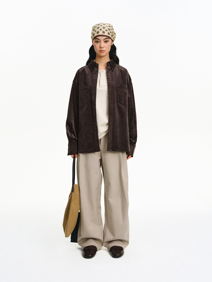 Cotton Blend Casual Pants