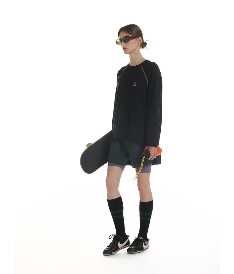 Contrast Color Raglan T-Shirt