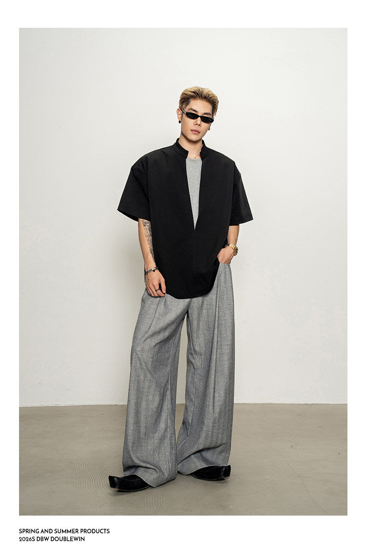 Faux Two-Piece V-Neck Shirt
