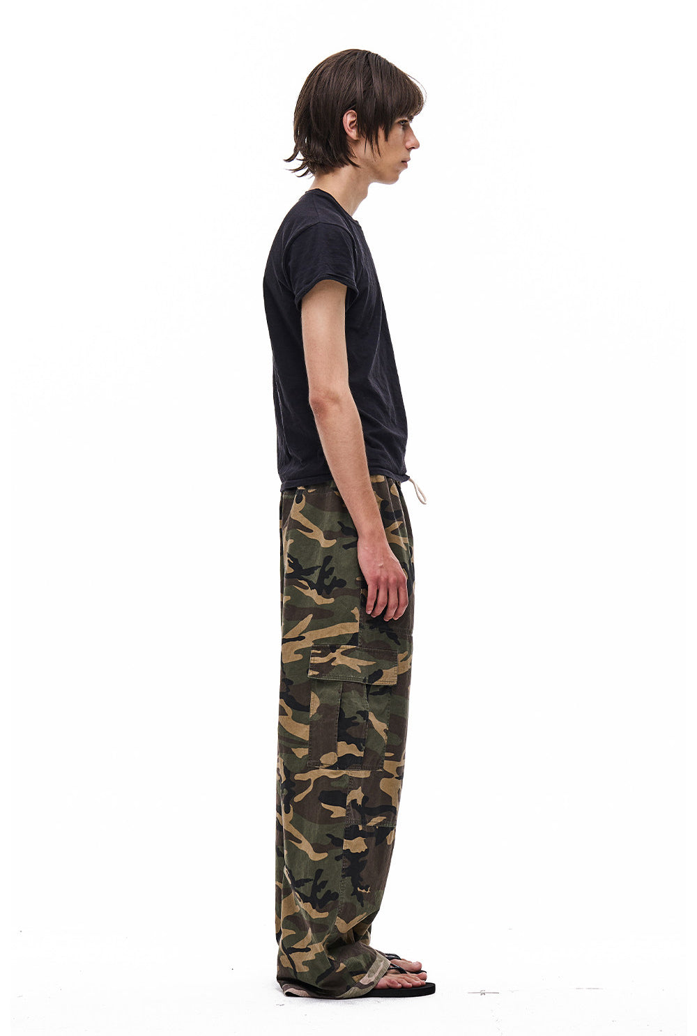 Reversible Camouflage Distressed Work Pants