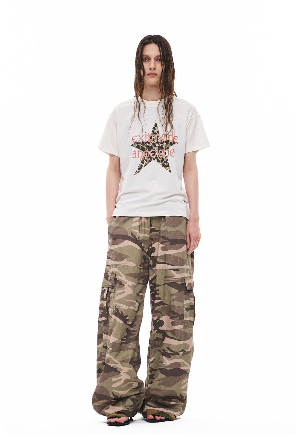 Reversible Camouflage Distressed Work Pants