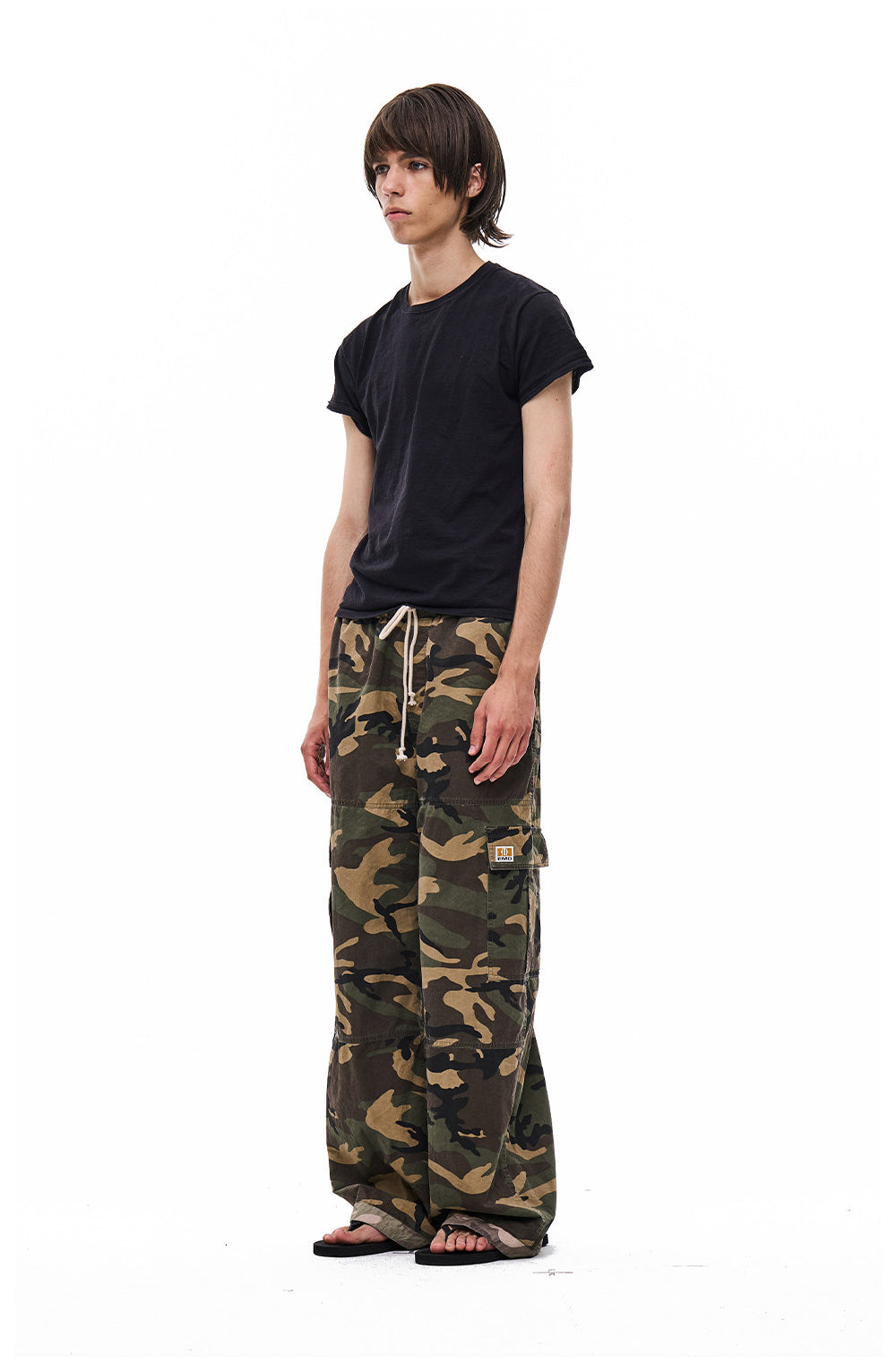 Reversible Camouflage Distressed Work Pants