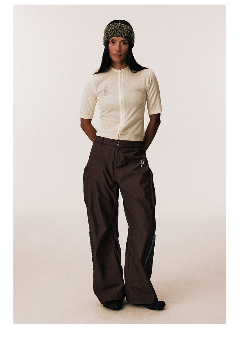 Hand-Knitted Cocoon-Shaped Casual Pants