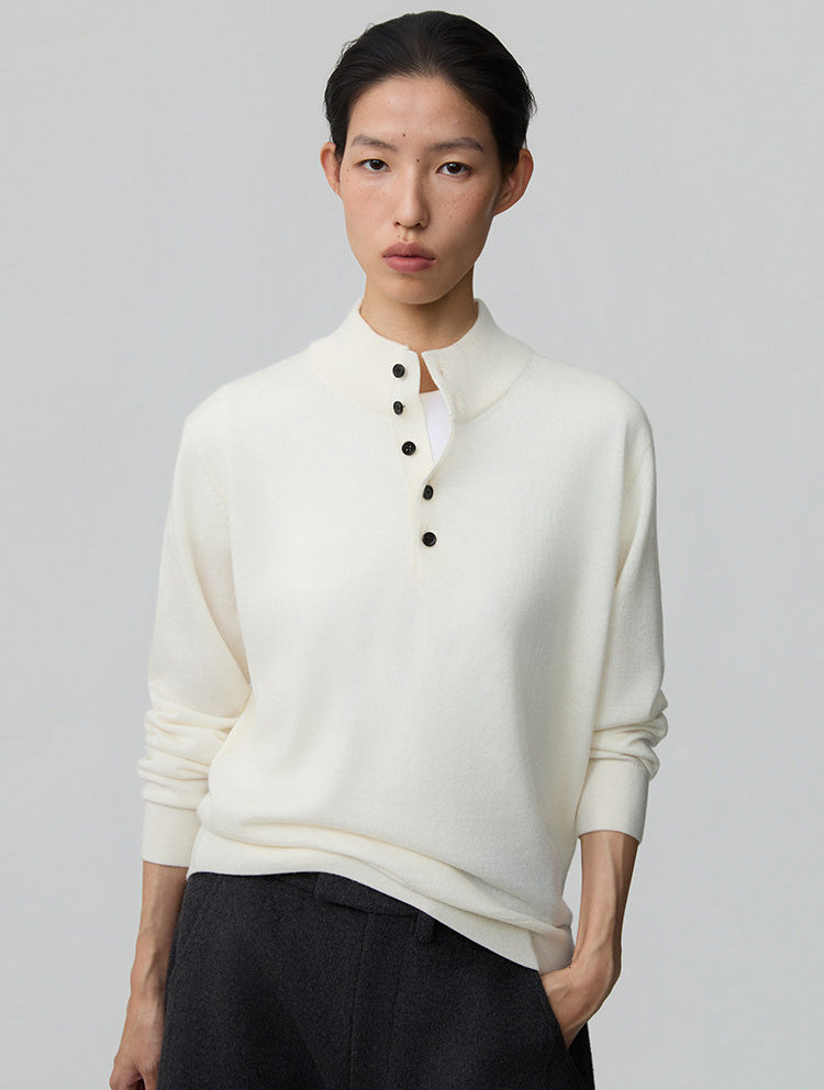 Button Placket Sweater