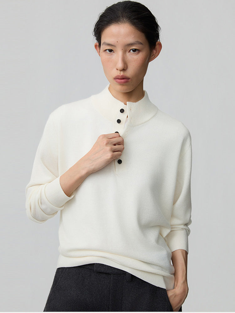 Button Placket Sweater