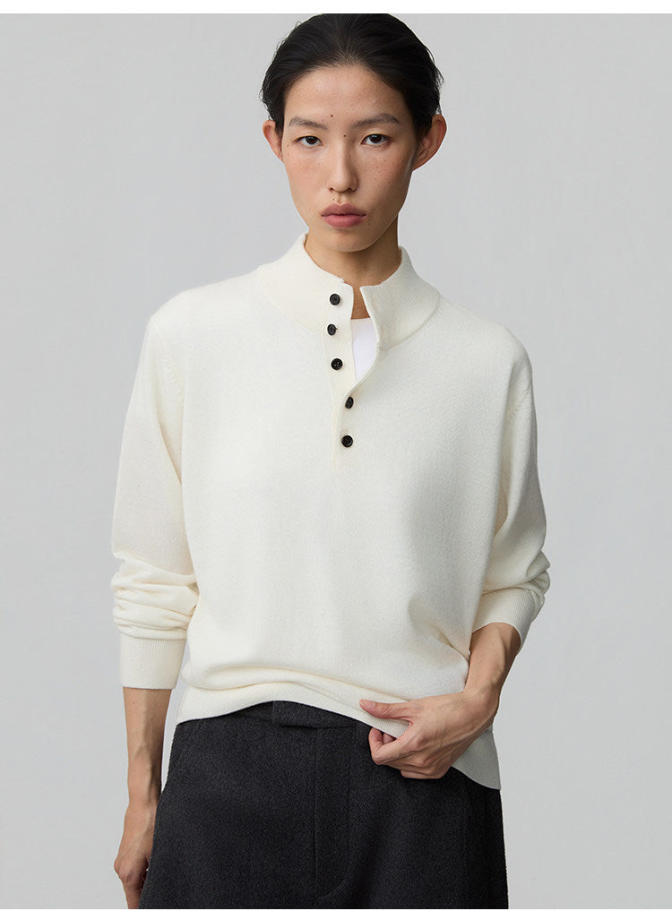 Button Placket Sweater