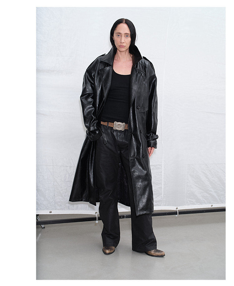 Hand-Waxed Slim-Fit Casual Pants