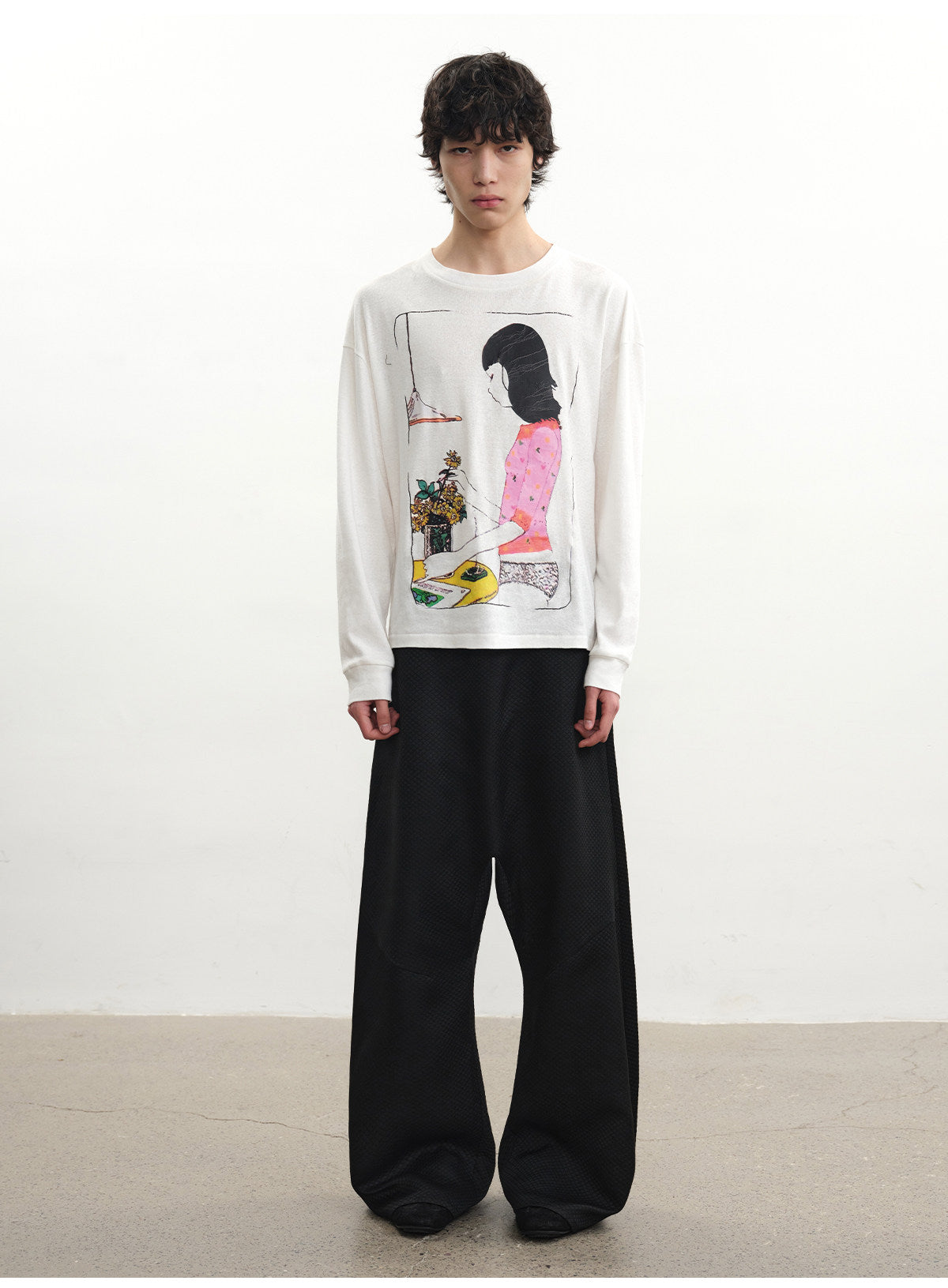 Floral Print Distressed T-Shirt