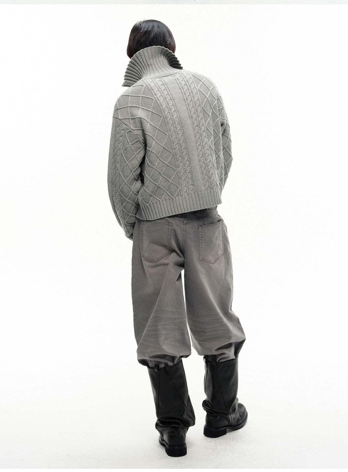 Cable Knit Pattern Cardigan