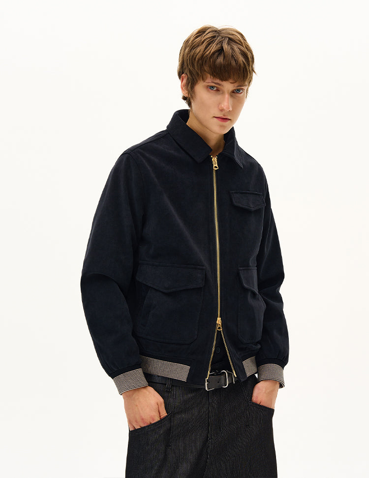 Multi-Pocket Double-Zipper Jacket