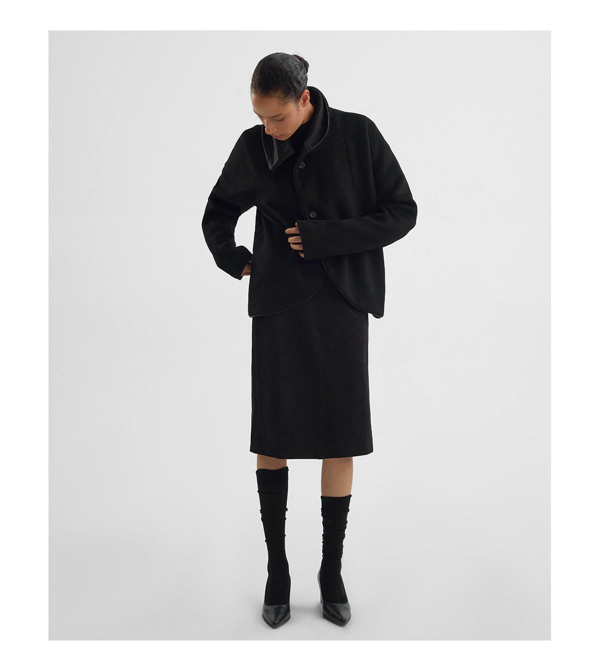 Faux Double-Breasted Jacket