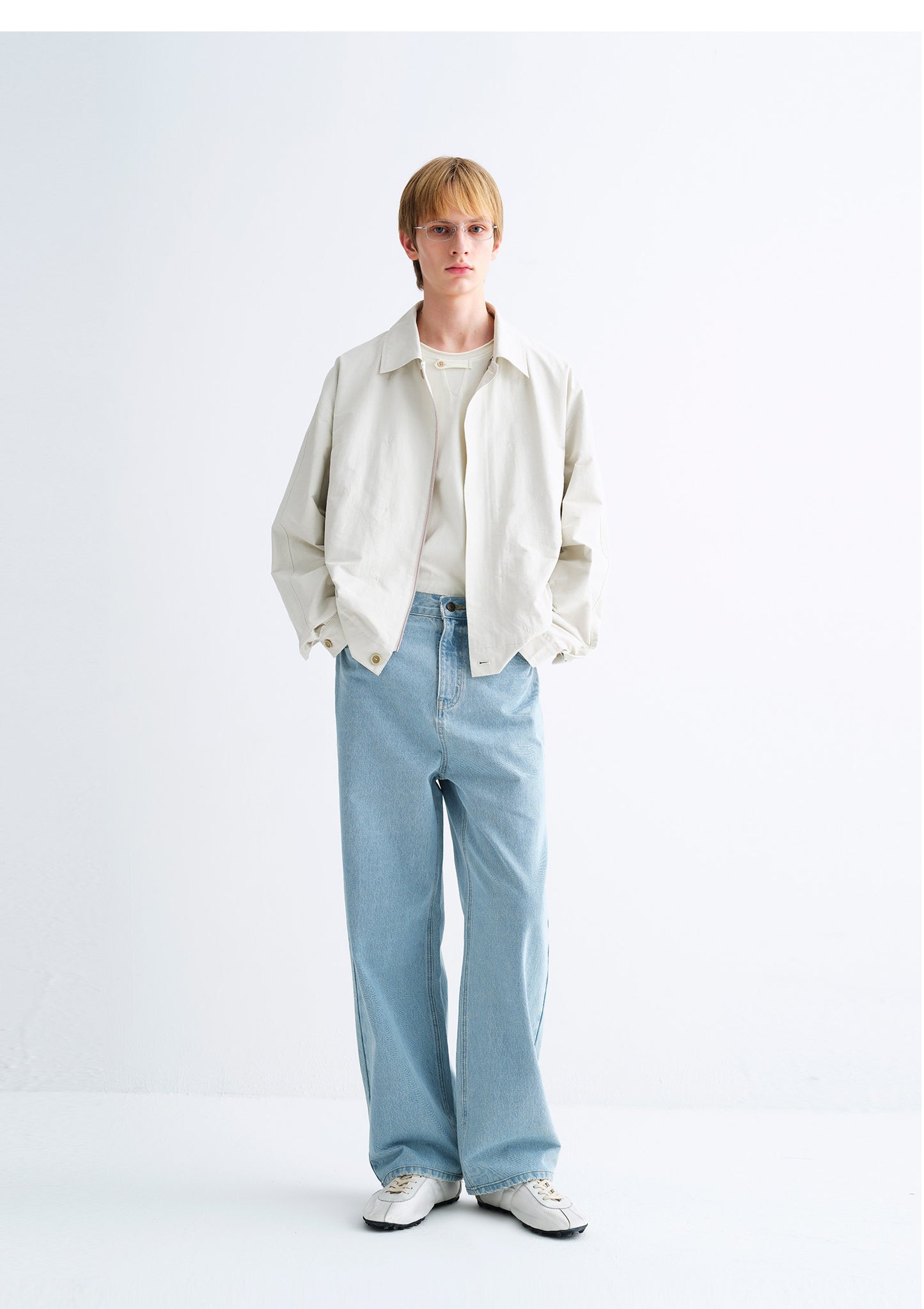 Straight-Leg Basic Casual Jeans