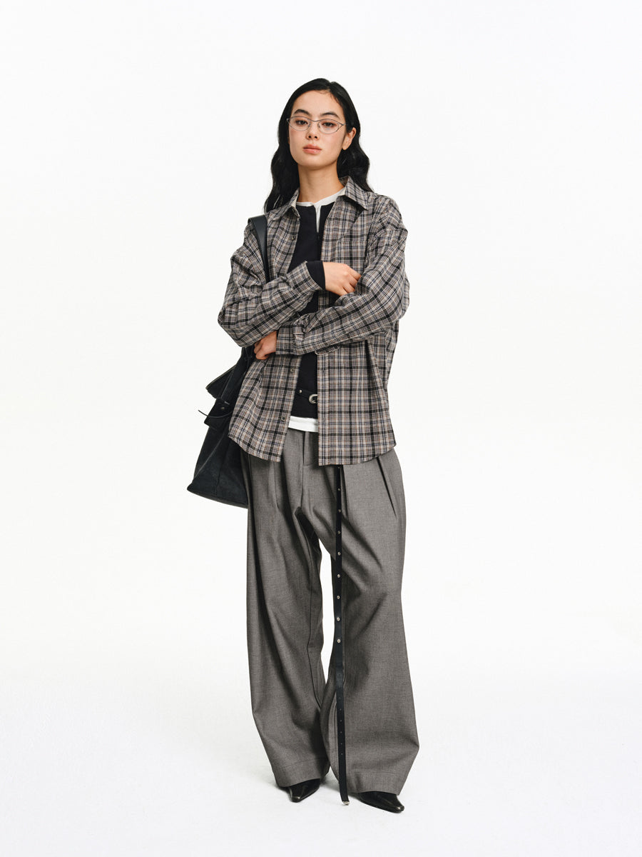 Wide-Leg Casual Pants