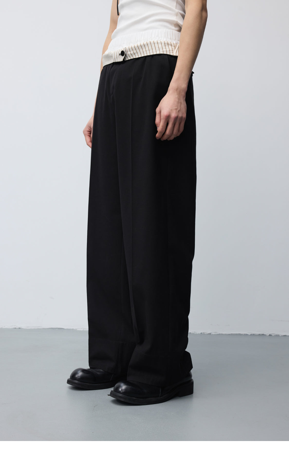 Elasticity Loose-fitting straight pants