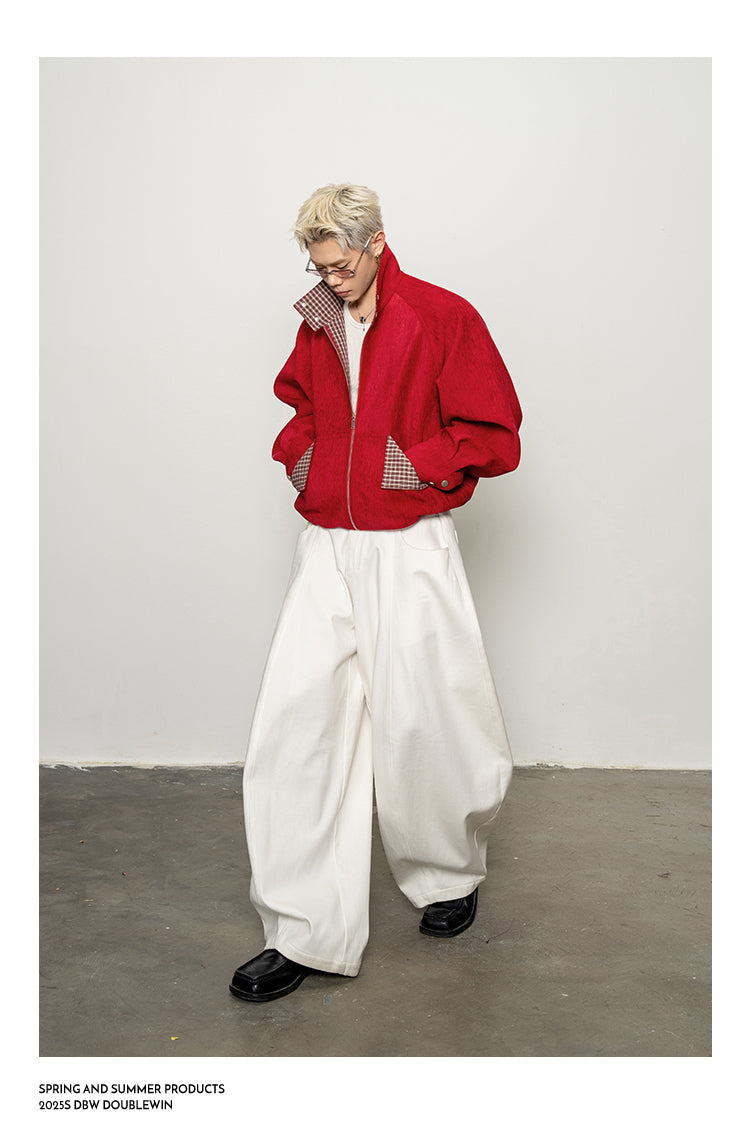 Glossy High-Color Wide Short Jacket