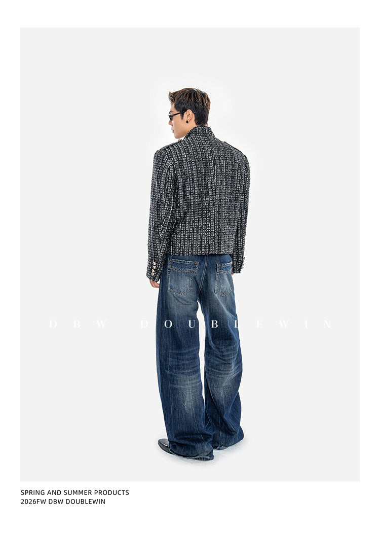 Wide-Leg Denim Pants