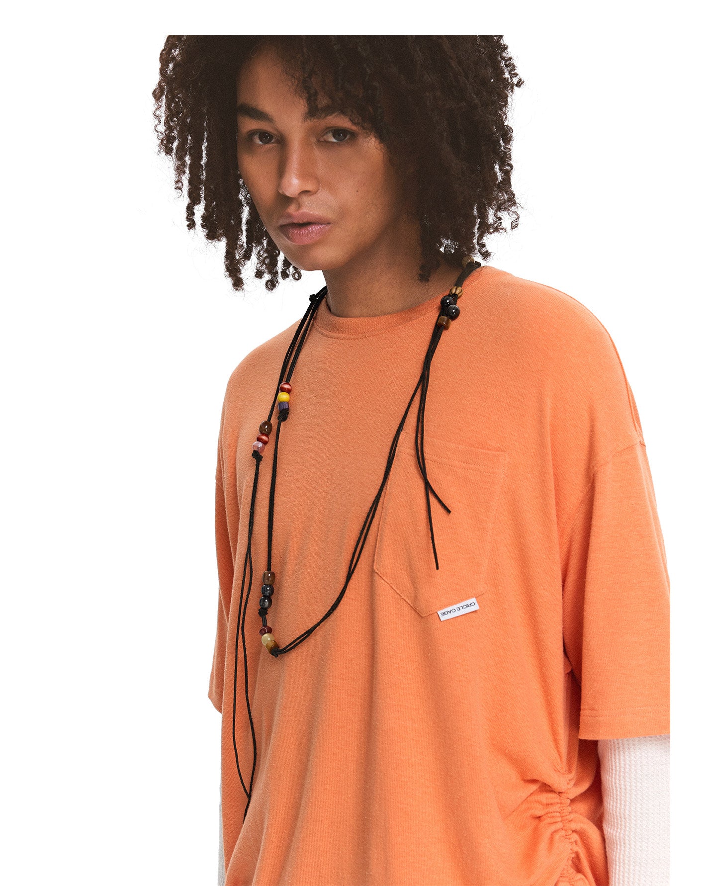Drawstring T-Shirt with Loop Holes