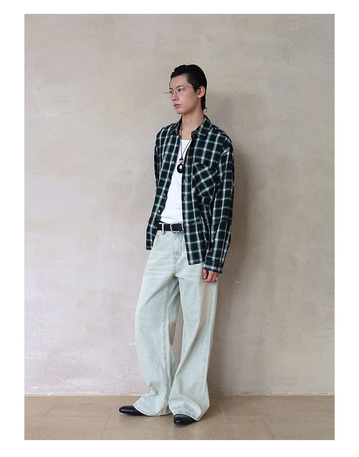 A-line straight jeans