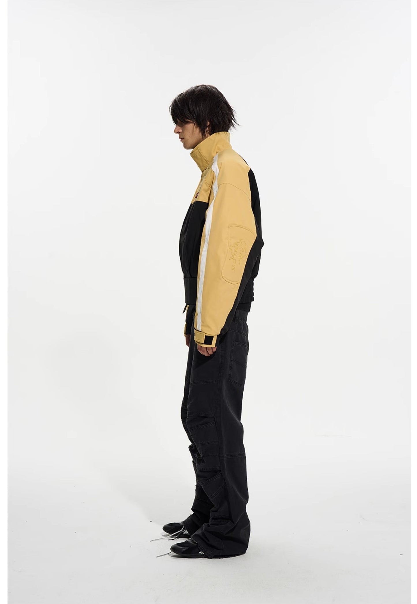 Sporty Patchwork Short Jacket