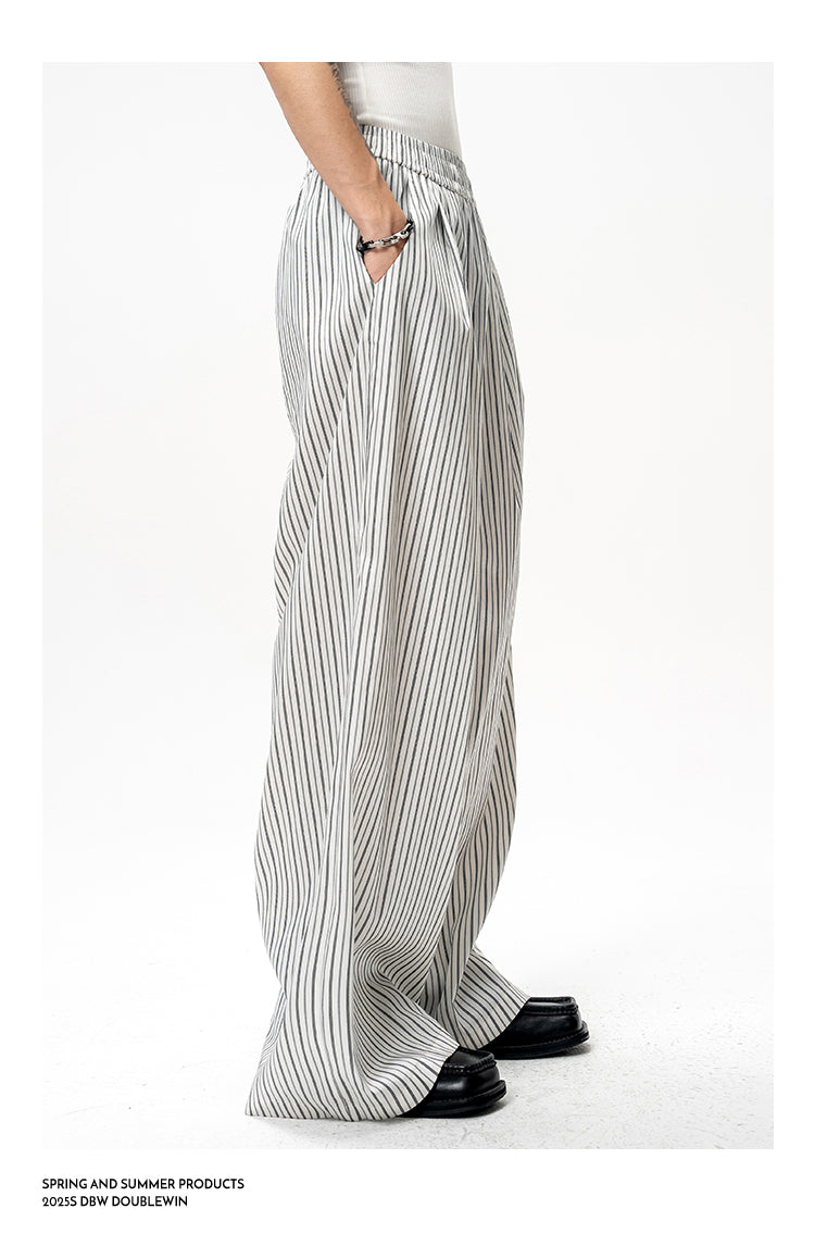 Retro High-End Striped Casual Pants