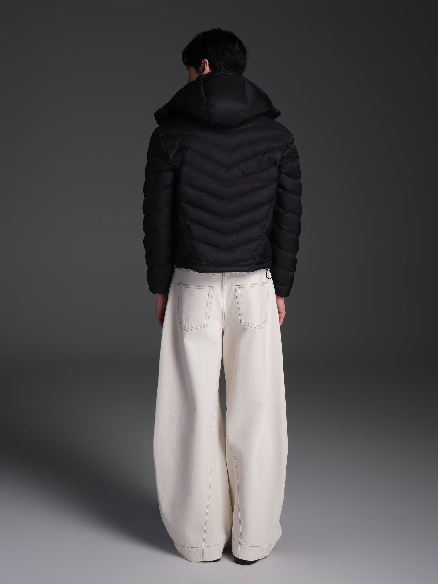 Deconstructed Ribbed Down Jacket