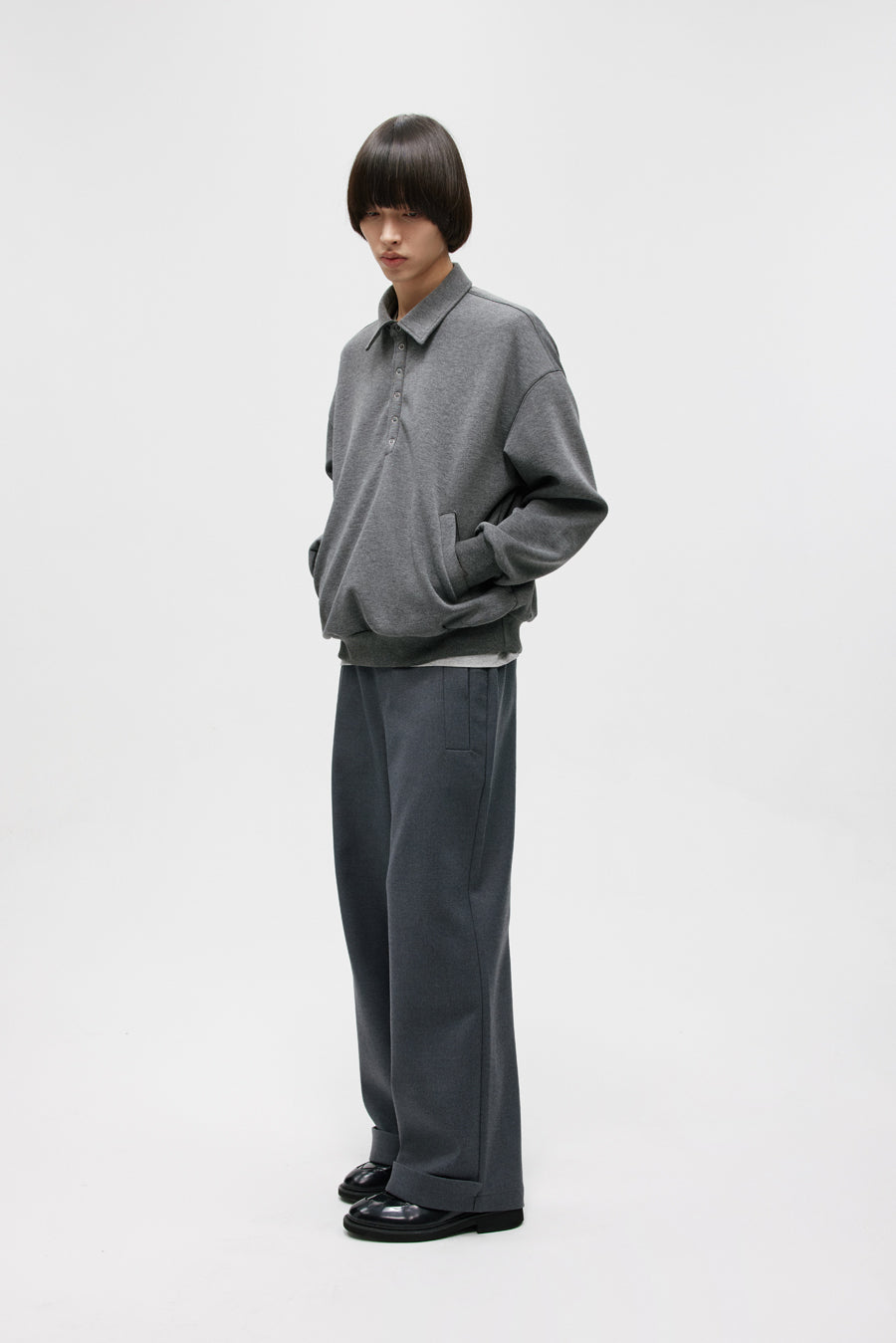 Lapel Air Layer Sweatshirt