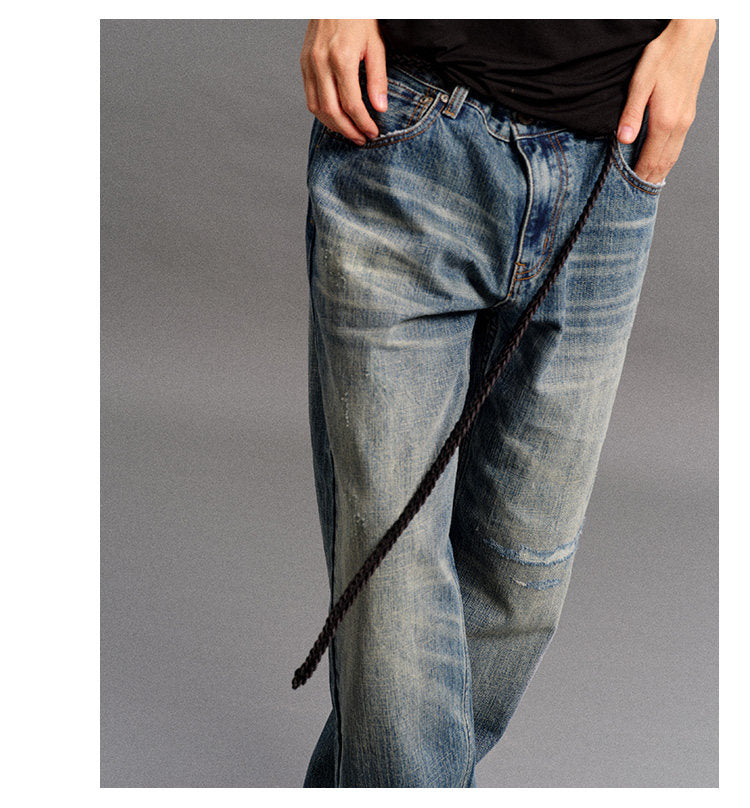 Vintage Washed Denim Jeans