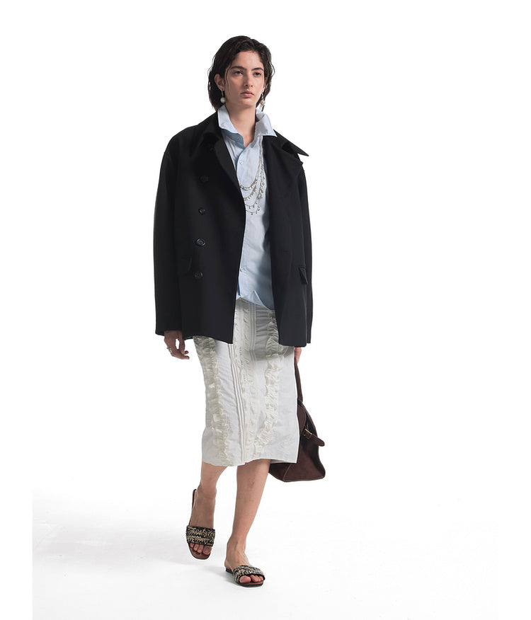 Minimalist silhouette casual jacket