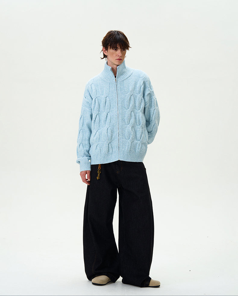 Half turtleneck cardigan