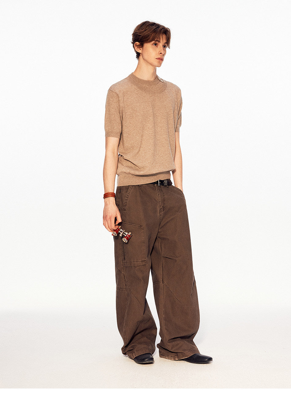 Faux Two-Piece Knit Shirt