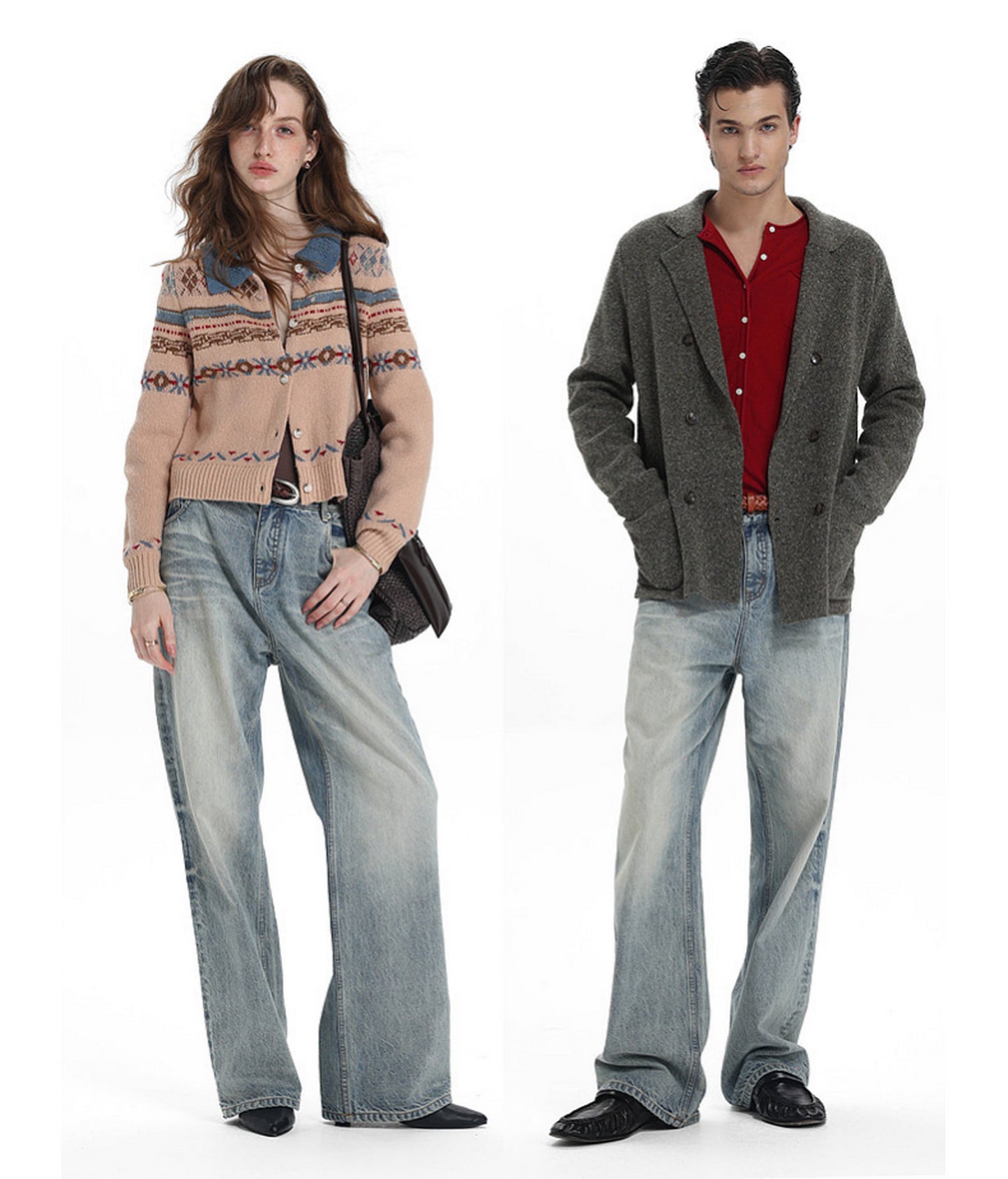Vintage Heavy-Duty Honeycomb Denim Pants
