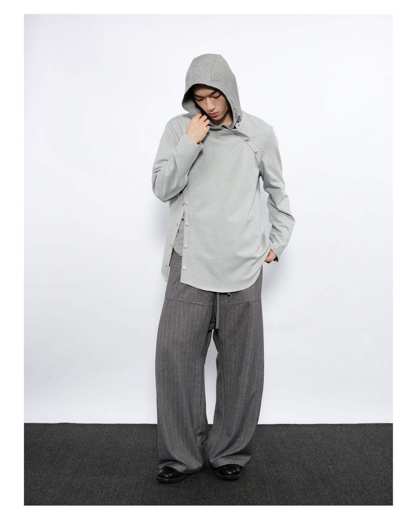 Wide-Stripe Casual Pants