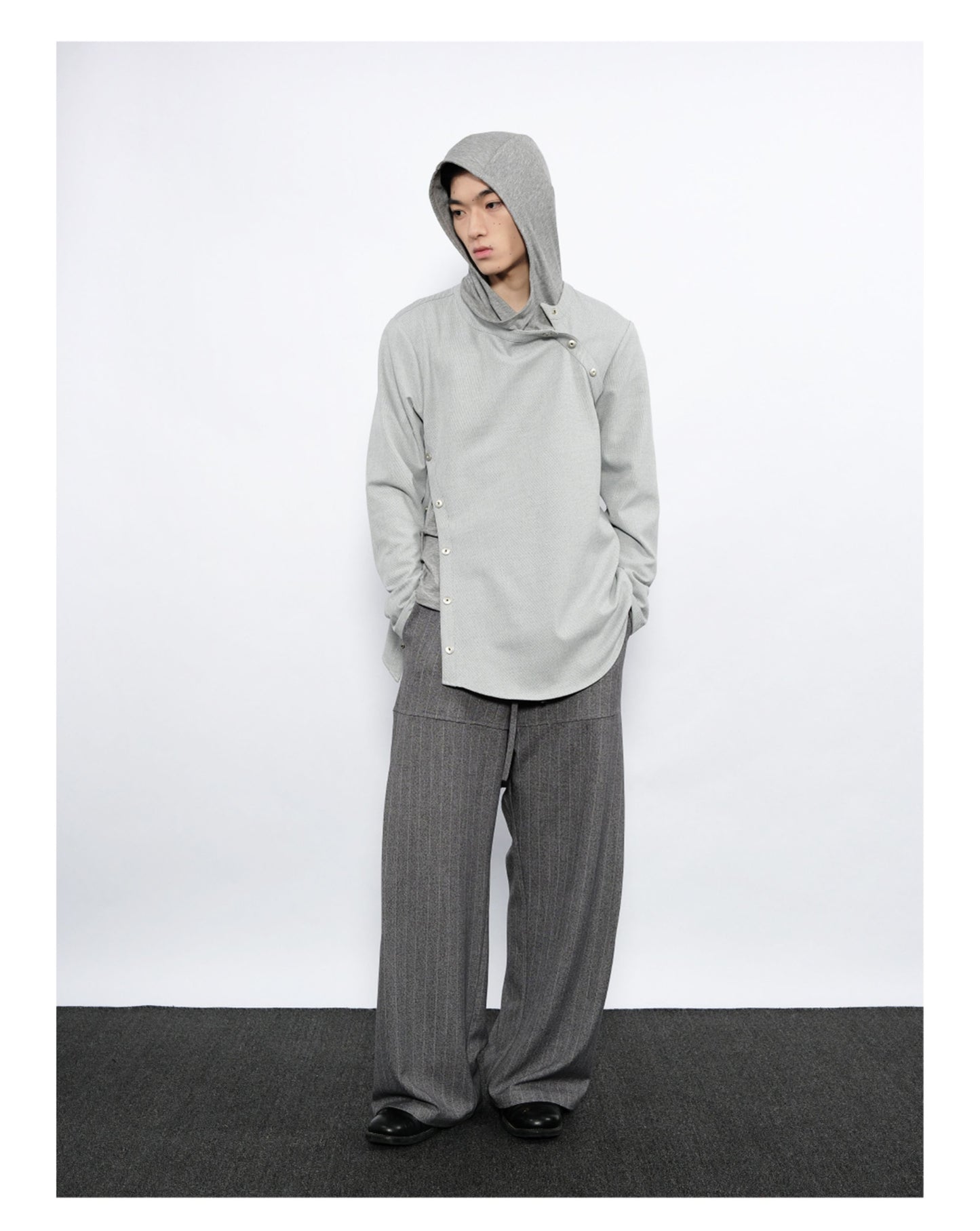 Wide-Stripe Casual Pants