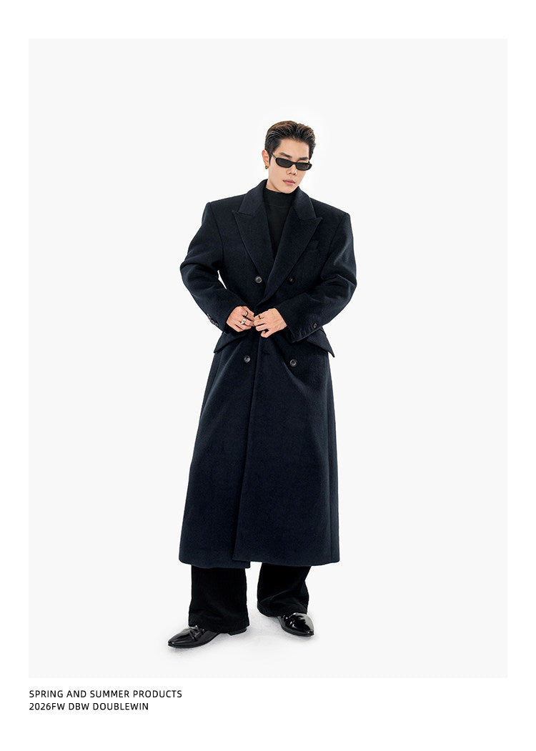 Wool-Blend Long Coat