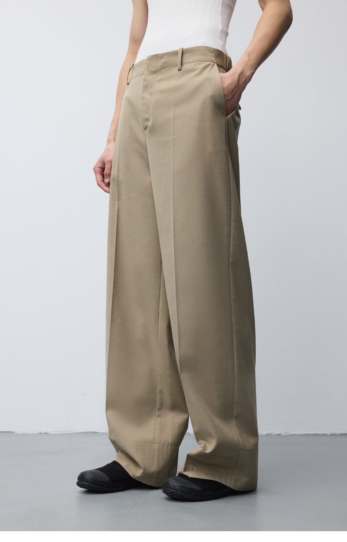 Elasticity Loose-fitting straight pants