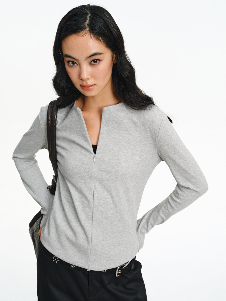 Straight Shoulder Slim Shirt