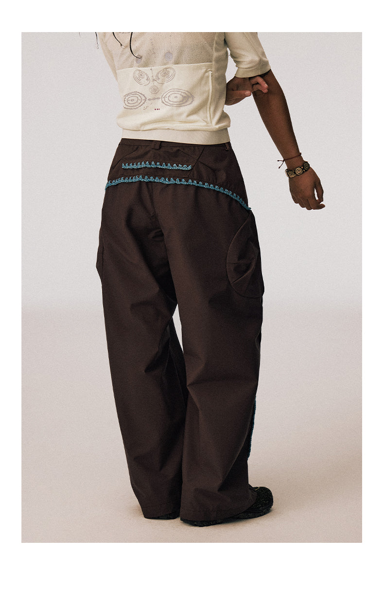 Hand-Knitted Cocoon-Shaped Casual Pants