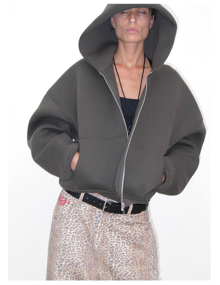 Oversized Zip-Up Sweatshirt